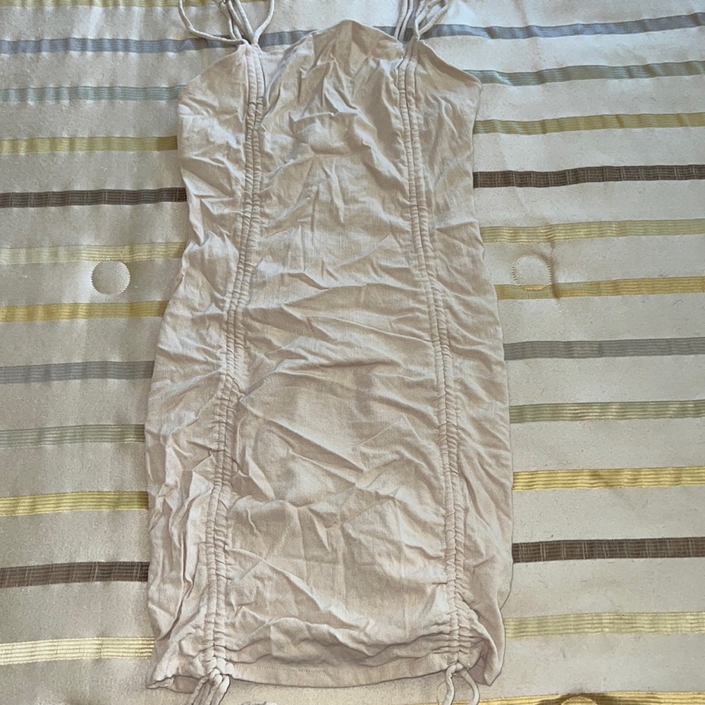 Nude dress with ties